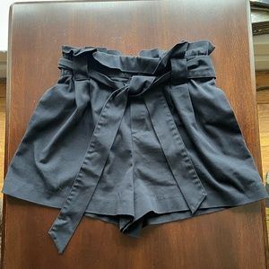 Zara TRF High-Waisted Black Dress Shorts